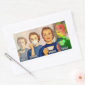 シール，紅茶，コーヒー，ウォッカ，薬 長方形シール (封筒)