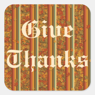 シール – 紅葉とストライプ