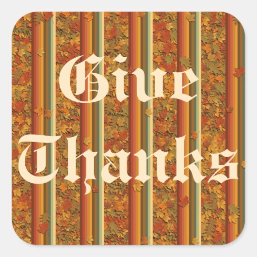 シール – 紅葉とストライプ (正面)