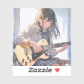 シール Seal|ギターJK 寿司娘 GenerativeAI (シート)