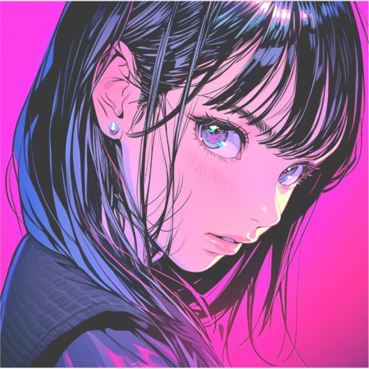 シール Seal｜ドアップJK Close-up｜寿司娘 GenerativeAI (正面)