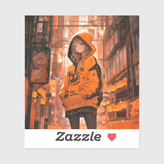 シール Seal|ハロウィンカラー 寿司娘 GenerativeAI (シート)