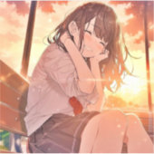 シール Seal｜夕日JK 寿司娘 GenerativeAI (正面)