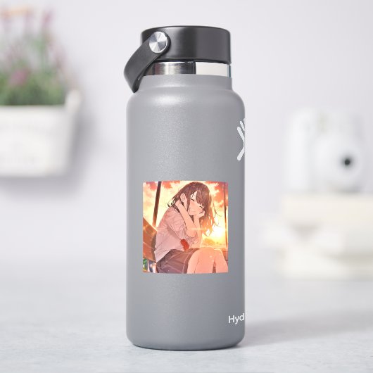 シール Seal｜夕日JK 寿司娘 GenerativeAI (HydroFlask)