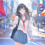 シール Seal|寄り道JK 寿司娘 GenerativeAI (正面)