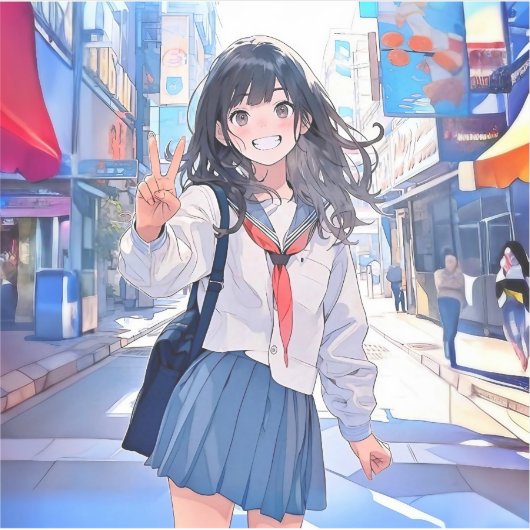 シール Seal｜寄り道JK 寿司娘 GenerativeAI (正面)