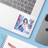 シール Seal｜寄り道JK 寿司娘 GenerativeAI (ノートパソコンとiPhone)