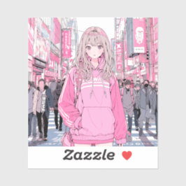 シール Seal｜Pretty Pink 寿司娘 GenerativeAI