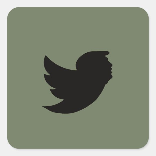 シール – T鳥デザイン – 緑/黒 (正面)