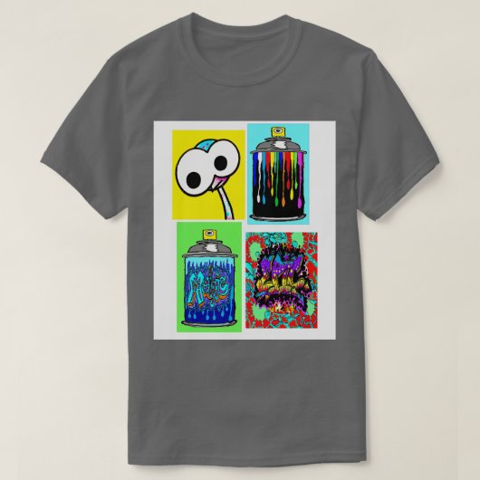 シールemuスプレーgraffiti tシャツ (デザイン正面)