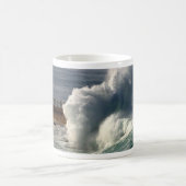 シールLa Jollaを衝突する波 コーヒーマグカップ (中央)