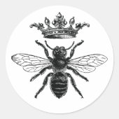 シールvintageイメージクイーンビー20枚1枚 ラウンドシール (正面)