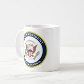 シールVPカマラハリスポートレートコーヒーマグ コーヒーマグカップ (正面左)