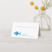 シーレインボーフィッシュ誕生日ベビーシャワーの下 プレイスカード (正面)