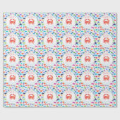 シーレインボーフィッシュ誕生日ベビーシャワーの下 ラッピングペーパー (フラット)