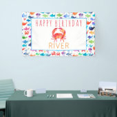 シーレインボーフィッシュ誕生日ベビーシャワーの下 横断幕 (トレードショー)