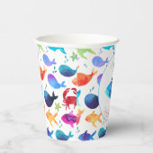 シーレインボーフィッシュ誕生日ベビーシャワーの下 紙コップ (右)