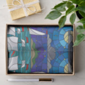 シーレッドライトハウス帆船スタリースカイ  薄葉紙 (ギフト)