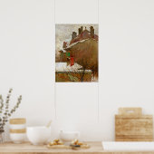 シーレ – 冬の家(スタジオからの眺め) ポスター (キッチン)