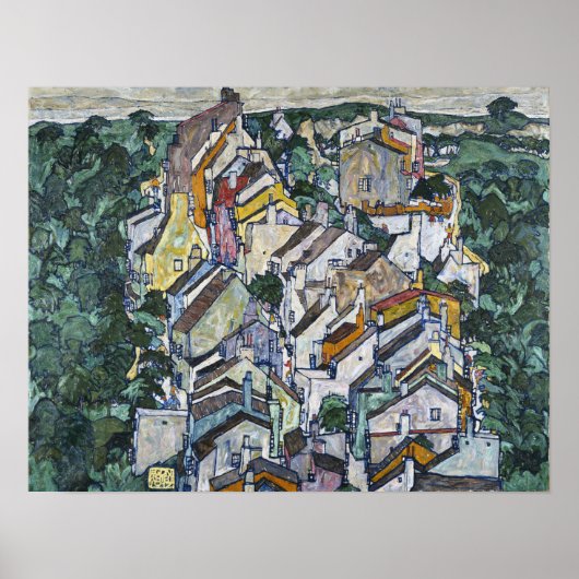 シーレ – 町の緑(旧市街) ポスター (正面)