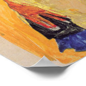 シーレ – Gerti In Front Of Ocher Drapery 1910 ポスター (角)