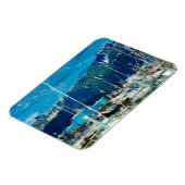 シーワードハーバーアラスカ抽象芸術印象主義 マグネット (左側)