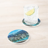 シーワードハーバーアラスカ抽象芸術印象派 コースター (側面)