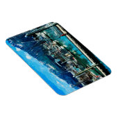 シーワードハーバーアラスカ抽象芸術印象派 マグネット (右側)