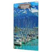 シーワード・アラスカの港湾抽象芸術印象派 クリップボード (左)