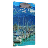 シーワード・アラスカの港湾抽象芸術印象派 クリップボード (右)