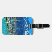 シーワード・アラスカの港湾抽象芸術印象派 ラゲッジタグ (正面横)