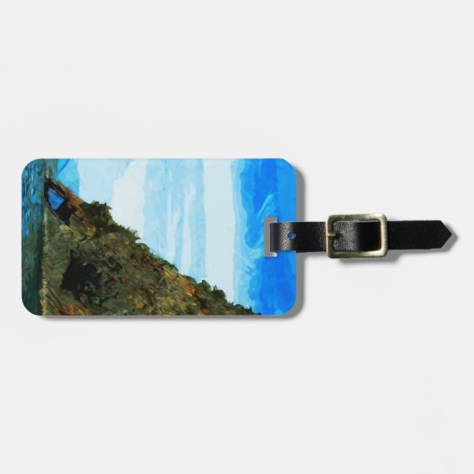 シーワード・アラスカ湾外の抽象芸術 ラゲッジタグ (正面横)