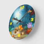 シーワールドアクリル壁時計 ラウンド壁時計 (傾斜)