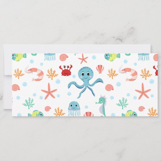 シーワールドパターン カード (正面)