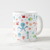 シーワールドパターン ジャンボコーヒーマグカップ (正面右)