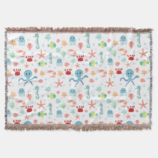 シーワールドパターン スローブランケット (正面)