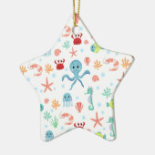 シーワールドパターン セラミックオーナメント (左)