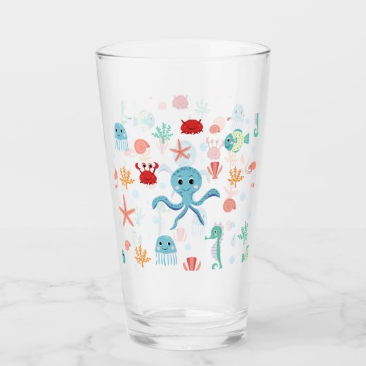 シーワールドパターン タンブラーグラス (正面)