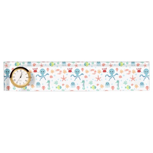 シーワールドパターン デスクネームプレート (正面)