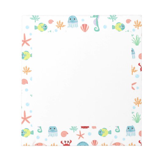 シーワールドパターン ノートパッド (正面)