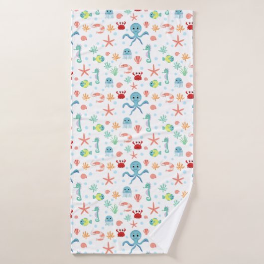 シーワールドパターン バスタオル (バスタオル)