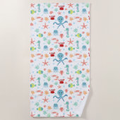 シーワールドパターン ビーチタオル (正面)