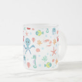 シーワールドパターン フロストグラスマグカップ (正面右)