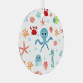 シーワールドパターン メタルオーナメント (正面右)