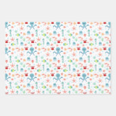 シーワールドパターン ラッピングペーパーシート (正面3)