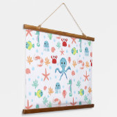 シーワールドパターン 吊り下げ型タペストリー (傾斜あり)