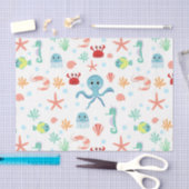 シーワールドパターン 薄葉紙 (クラフト)