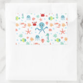 シーワールドパターン 長方形シール (バッグ)