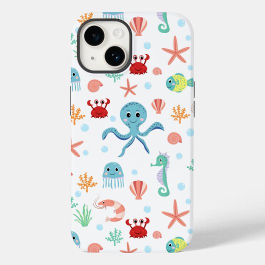 シーワールドパターン Case-Mate iPhoneケース (裏面)