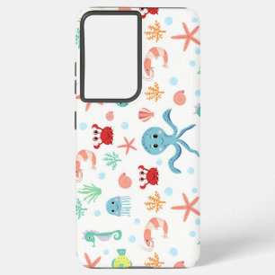 シーワールドパターン SAMSUNG GALAXY S21 ULTRAケース